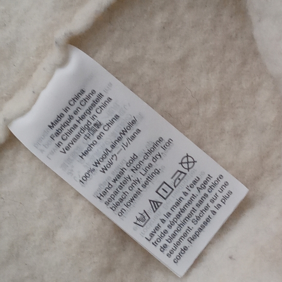 J Crew Women’s Wool Ivory Stadium Double Breasted Patch Pocket PeaCoat SZ 14 - Picture 6 of 9